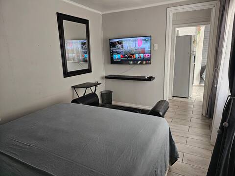 Indoor apartment.
Close to the airport.