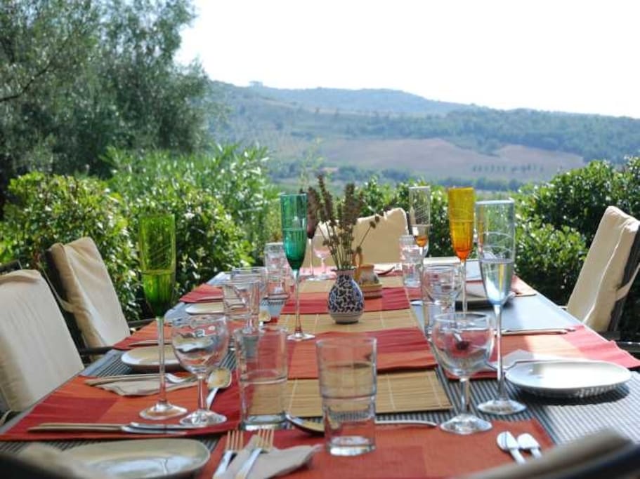 Great space for al fresco dinners on very spacious patio with direct access to kitchen and separate living room