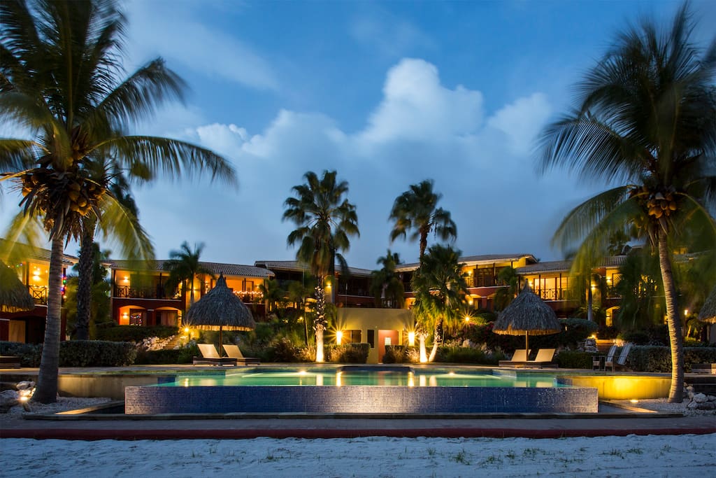 Spanish Water Resort by night