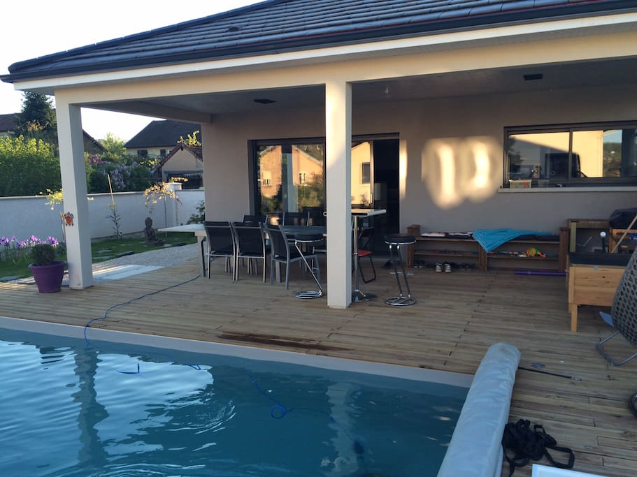 terrasse piscine chauffé