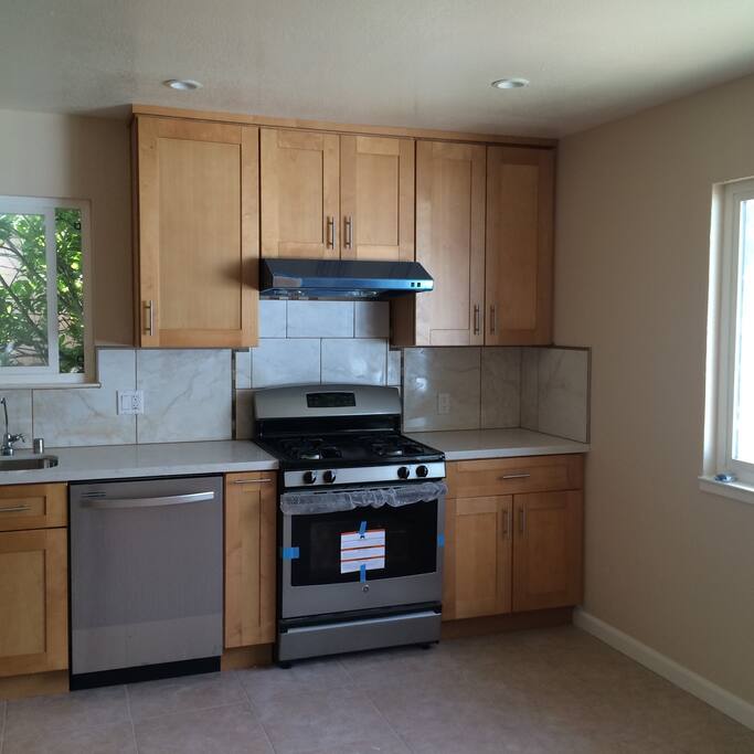 New kitchen stove and dish washer