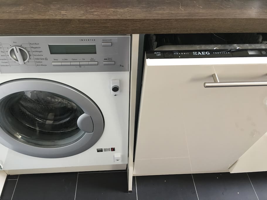 Built in washing machine and dishwasher