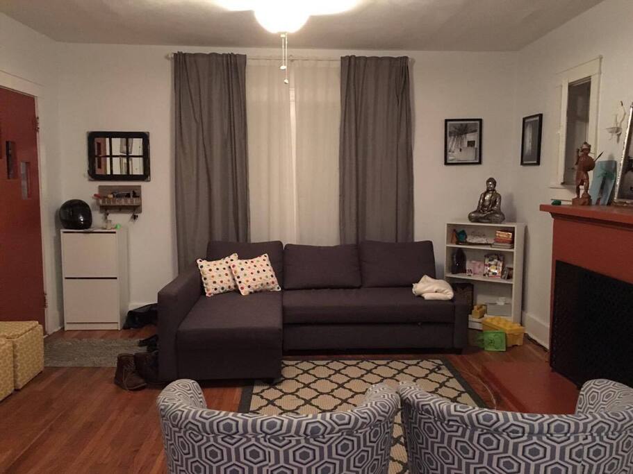 Living room with sofa bed