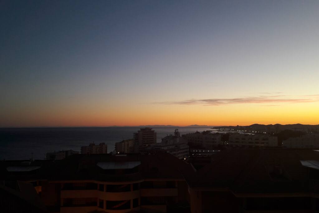 terrace view with Africa at horizon