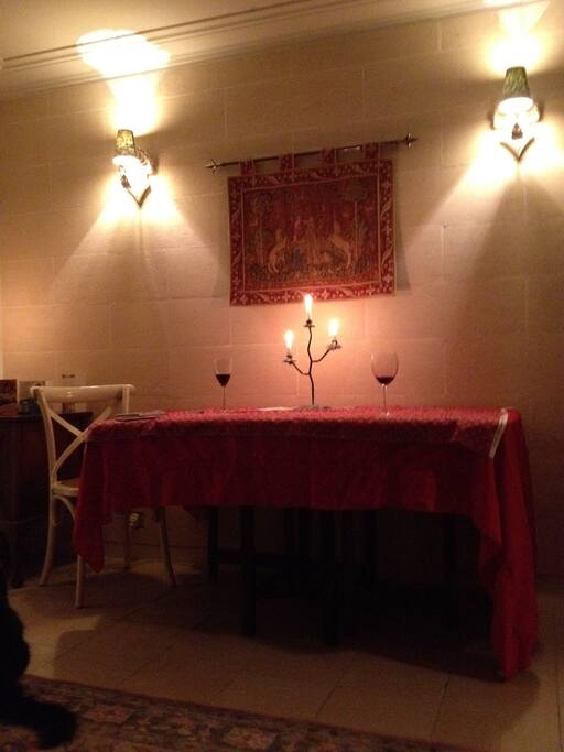 Candlelit dinners.