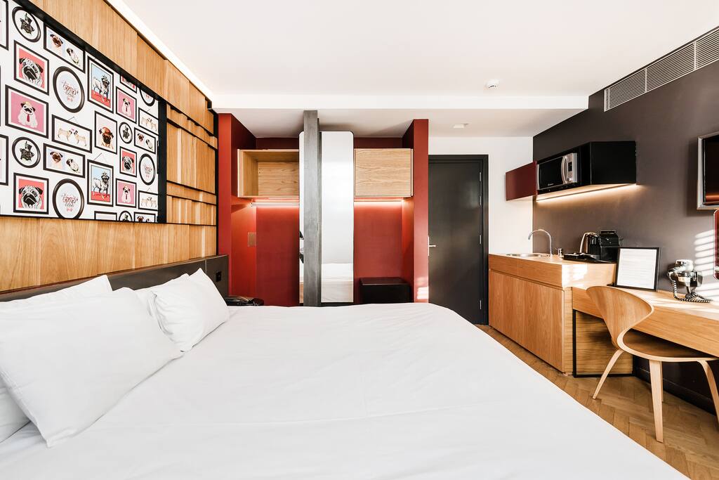 Double Bed with the TV
