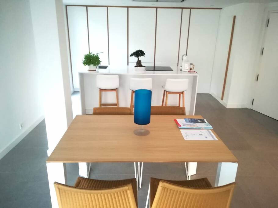 New dining room and kitchen