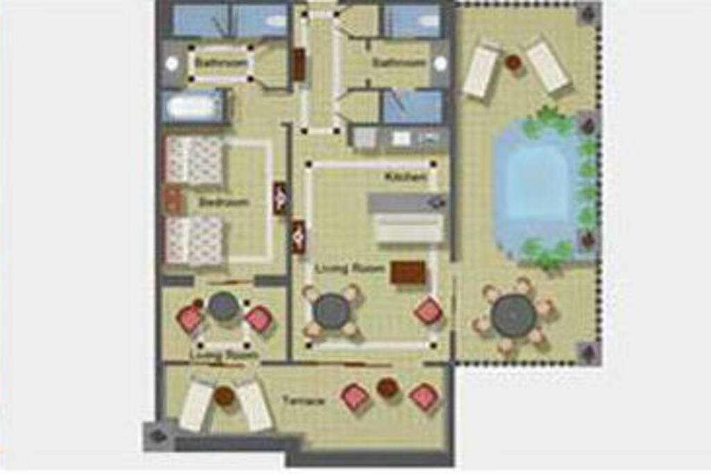 100 SF SUITE LAYOUT