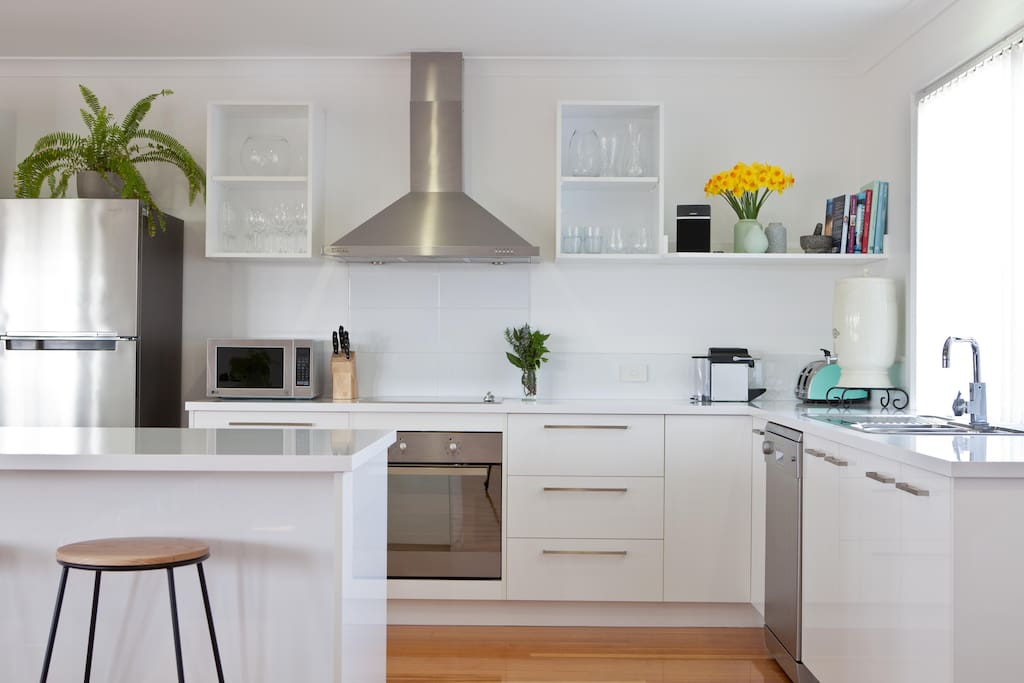 The beautiful light filled first floor kitchen