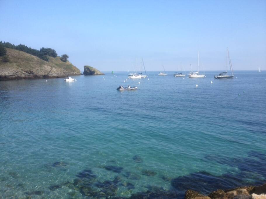 Le mouillage devant Sauzon, à Belle Ile