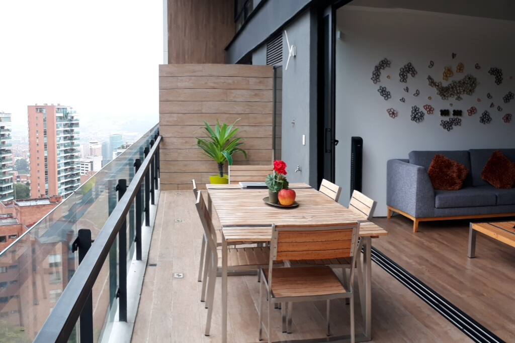 Very spacious and comfortable balcony.