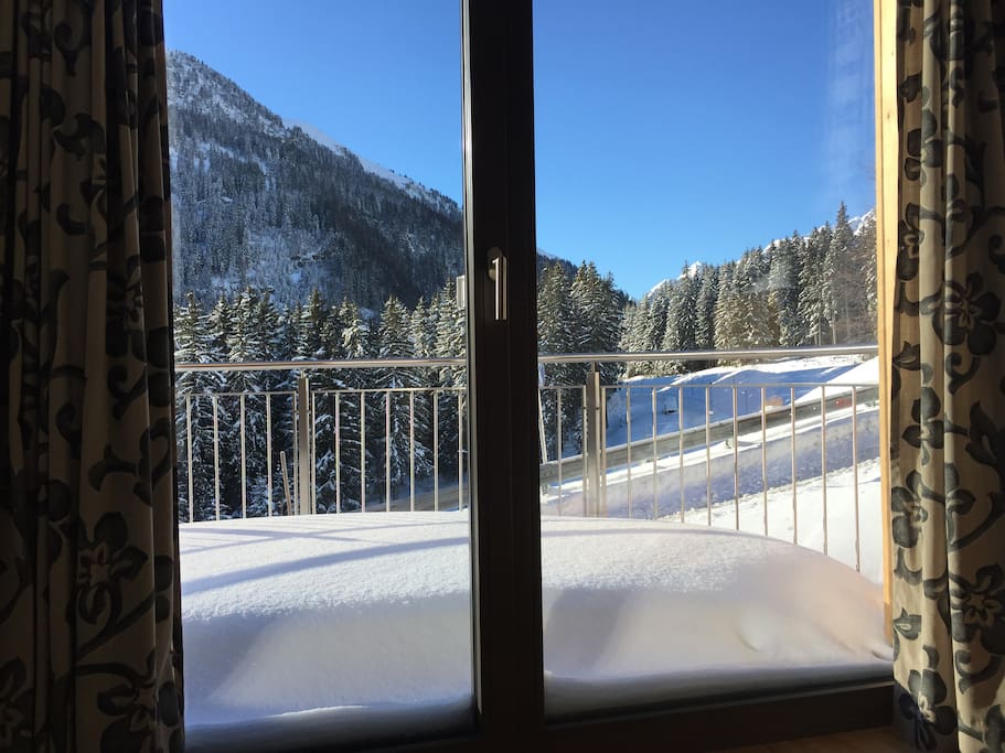 View from double room patio door windows