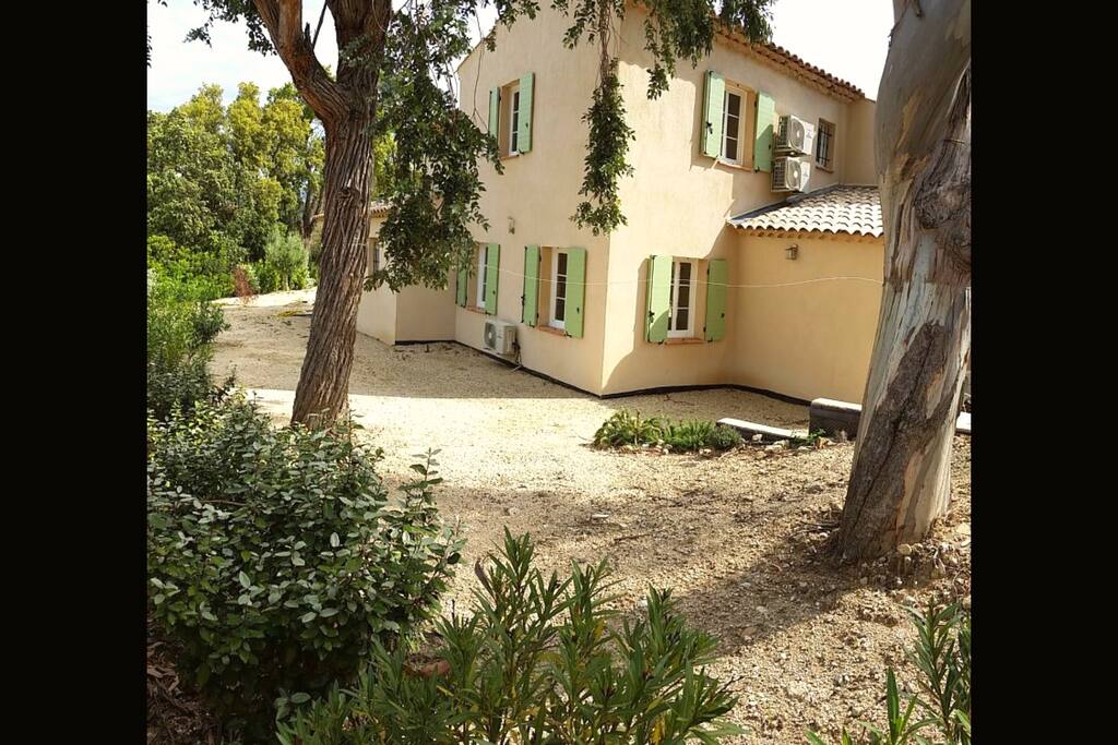 Possibilité de pétanque à l'ombre des eucalyptus