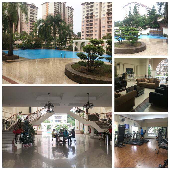 Nice swimming pool, waiting area and gym