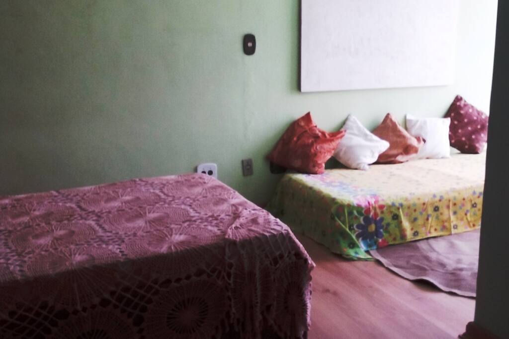 Widow and single bed
