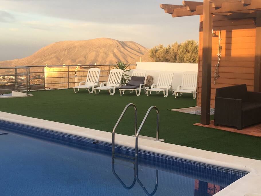 Mornings by the pool