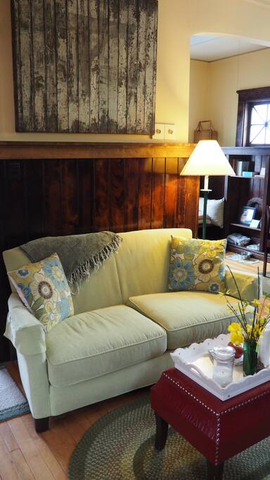 The paintings may look like distressed barn wood, however they are canvas. Donated by Wayne Neild.