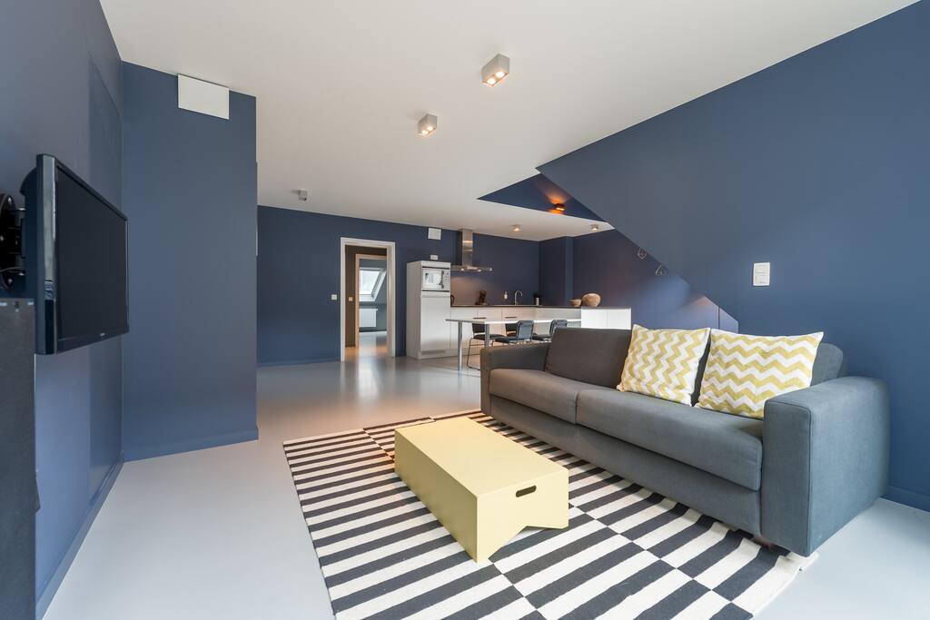 Living room with sofa bed