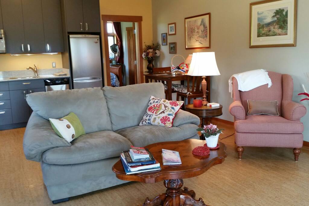 Enter the cozy living area and just relax.