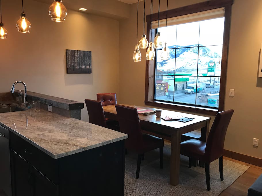 Dining Area With Views of Yellowstone Entrance Station