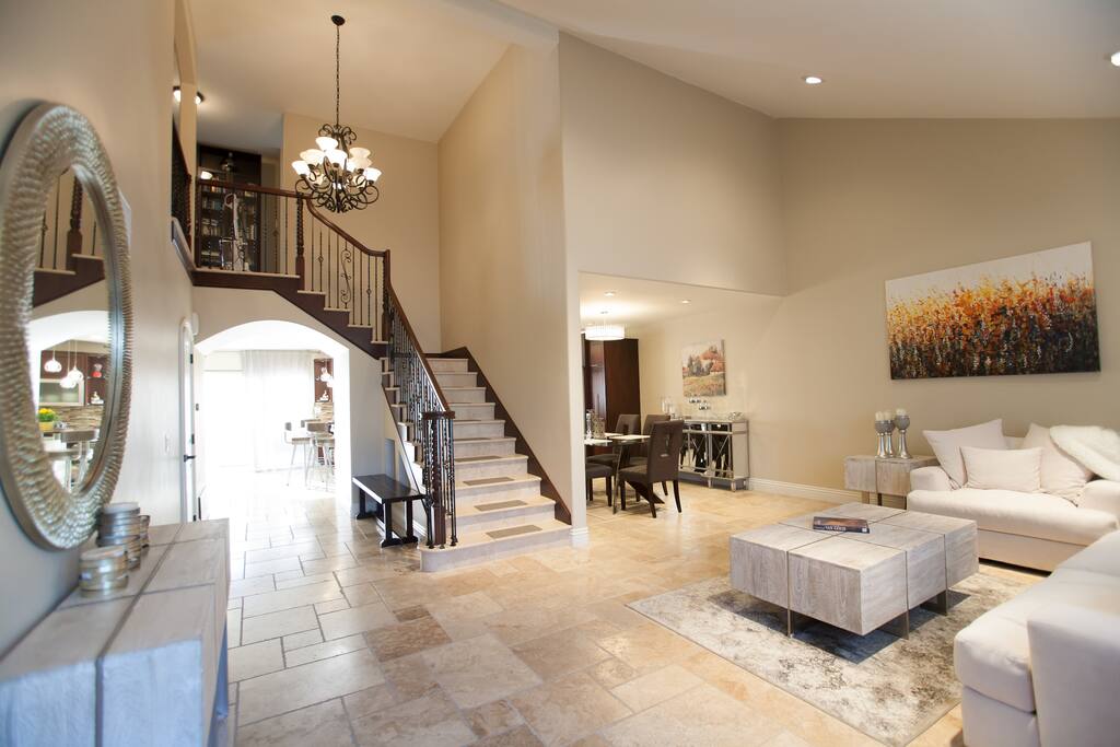 Entry, living room, Dining room