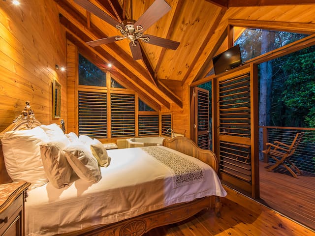 Secluded tropical hideway amongst trees & birds