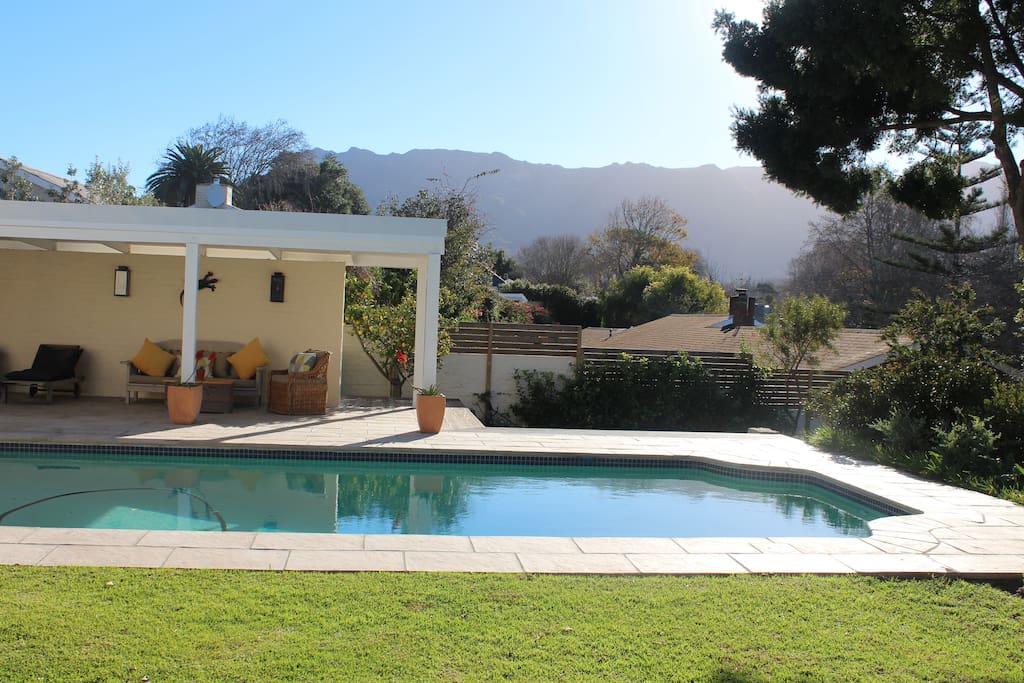 Our large pool and sun deck