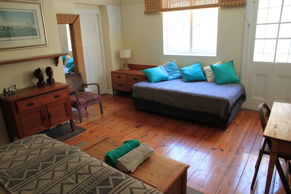 View towards window with 3/4 bed