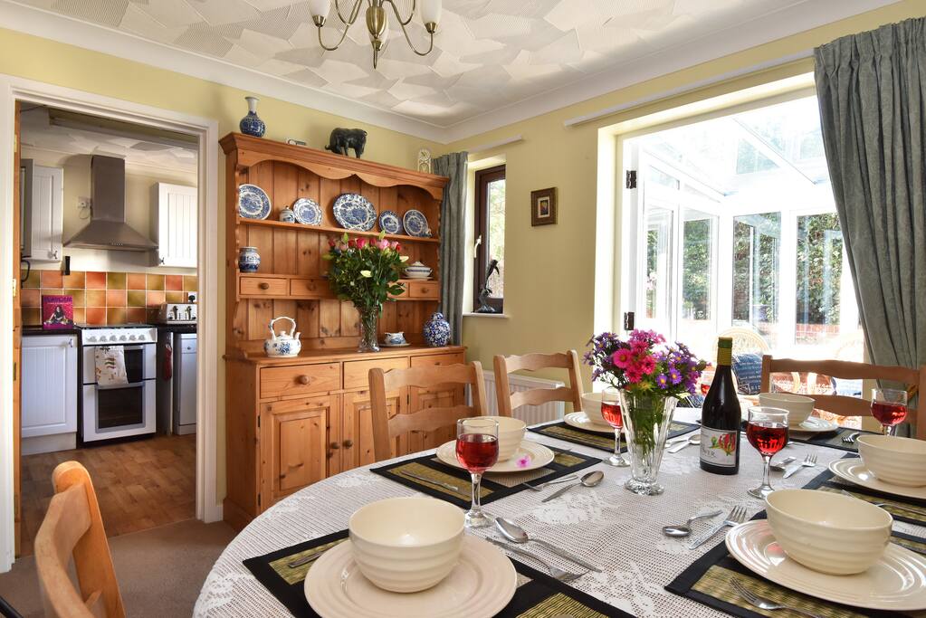 Dining room with seating for 6 high chair available too