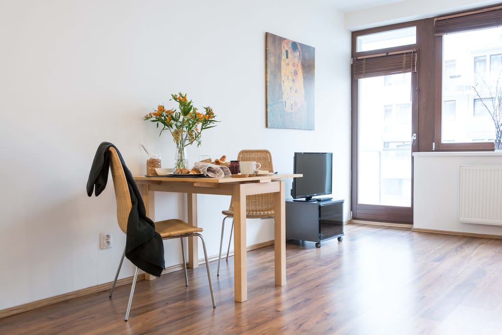 Table and balcony