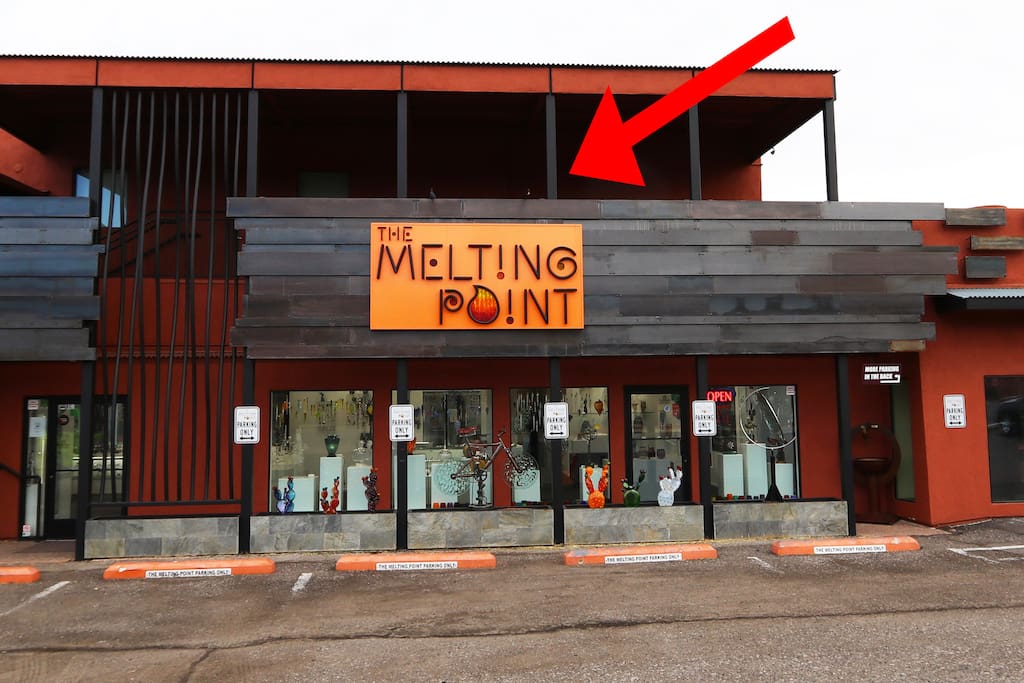 View from the front of the building, showing where the loft is.