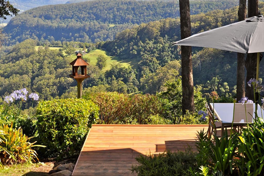 View from your deck overlooking the valley