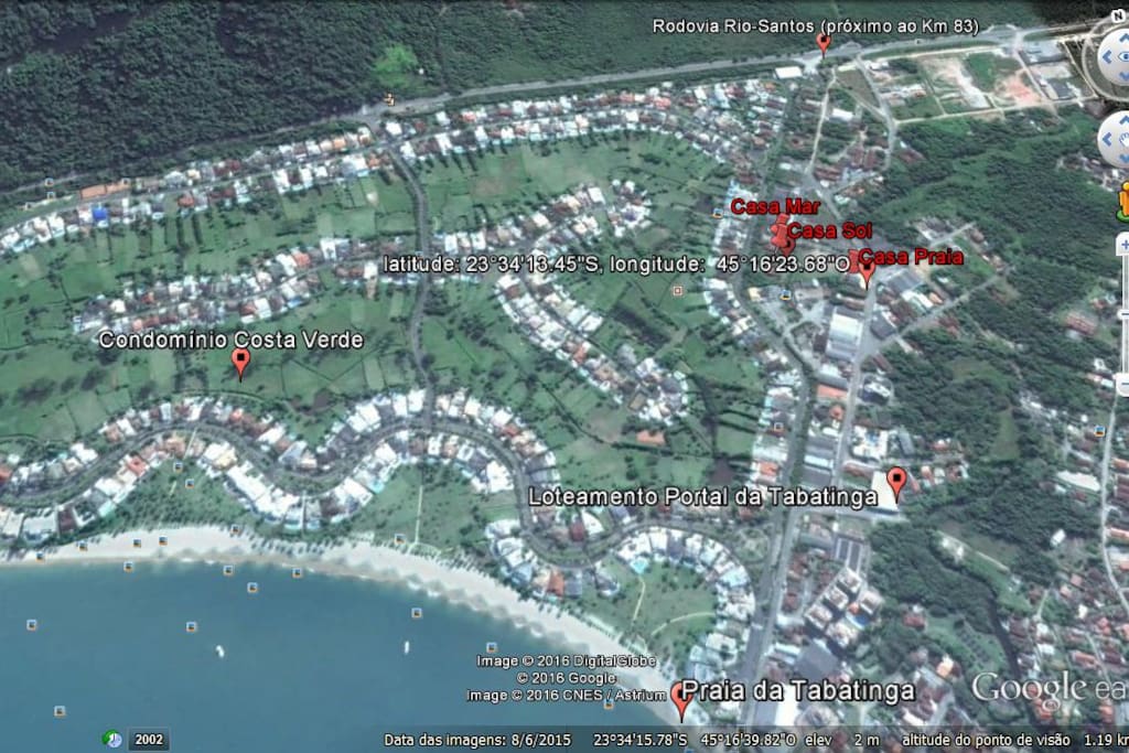 1 - situação das casas inseridas na vizinhança (casas Mar e Sol)
