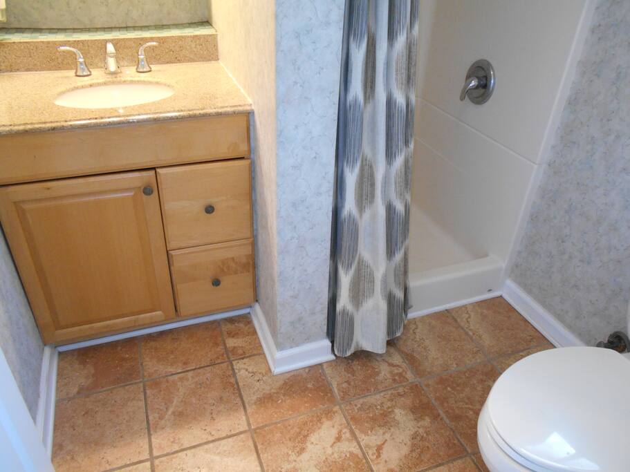 Shower and bathroom