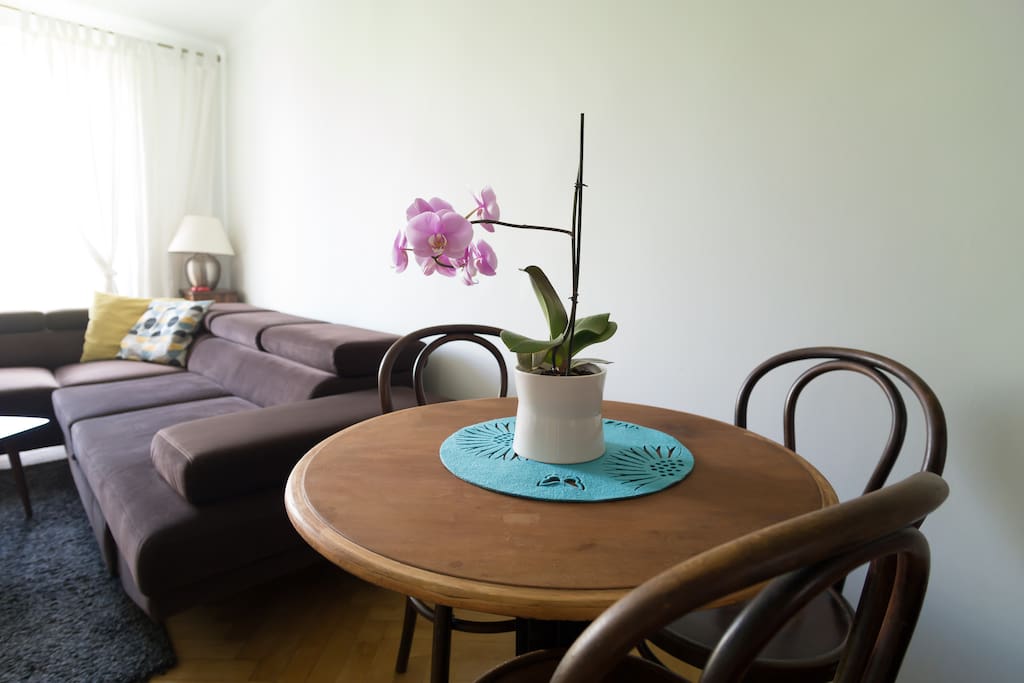 living room, table for 4-5 persons