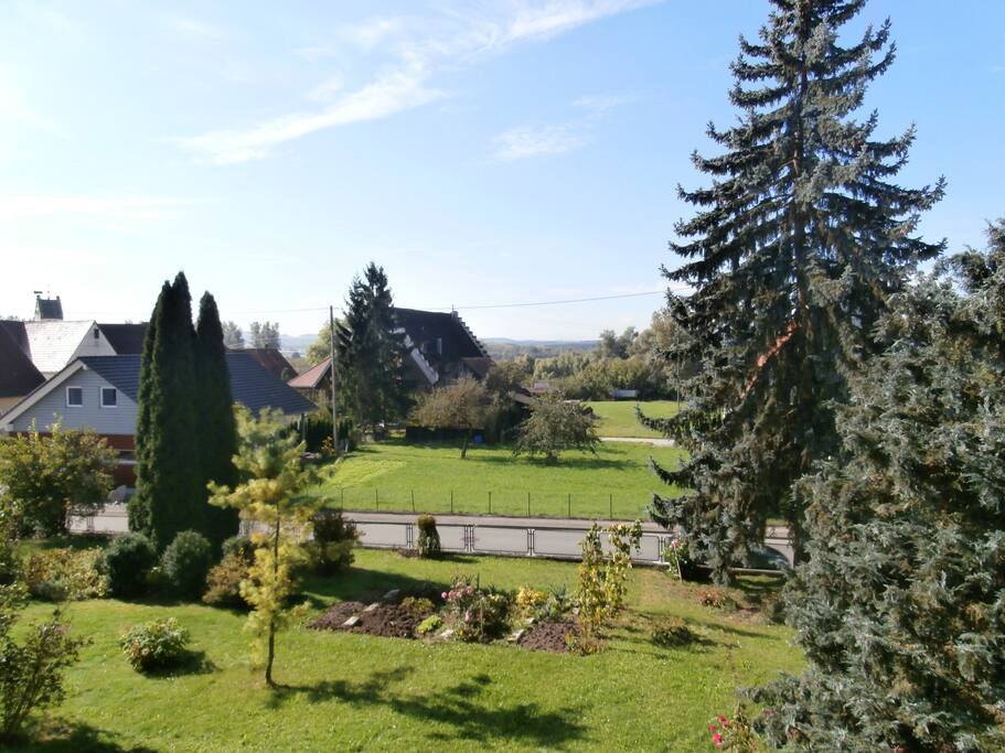 Blick vom Balkon aus