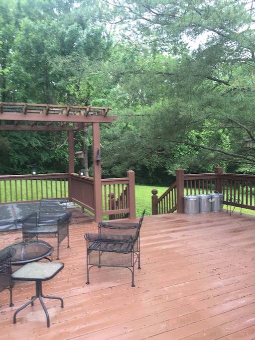 Backyard and deck