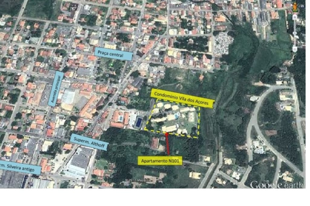 Localizado no centro de Garopaba