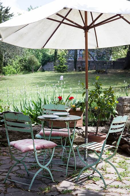 Terrace in the garden
