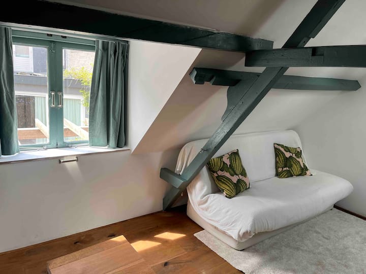 Zona e ndenjëseve me një krevat divan.