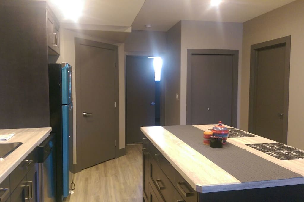 Eatery area is fully stocked with everything you will likely need for preparing meals. This includes a Kureg, pots, pans, cutlery, dishwasher, plateware, etc.