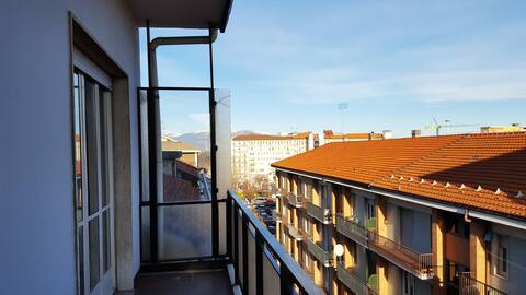 View of the mountains... and rooftops of Cuneo