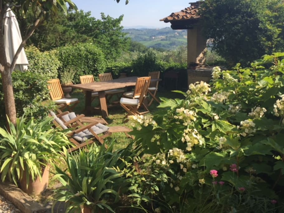 outside private garden