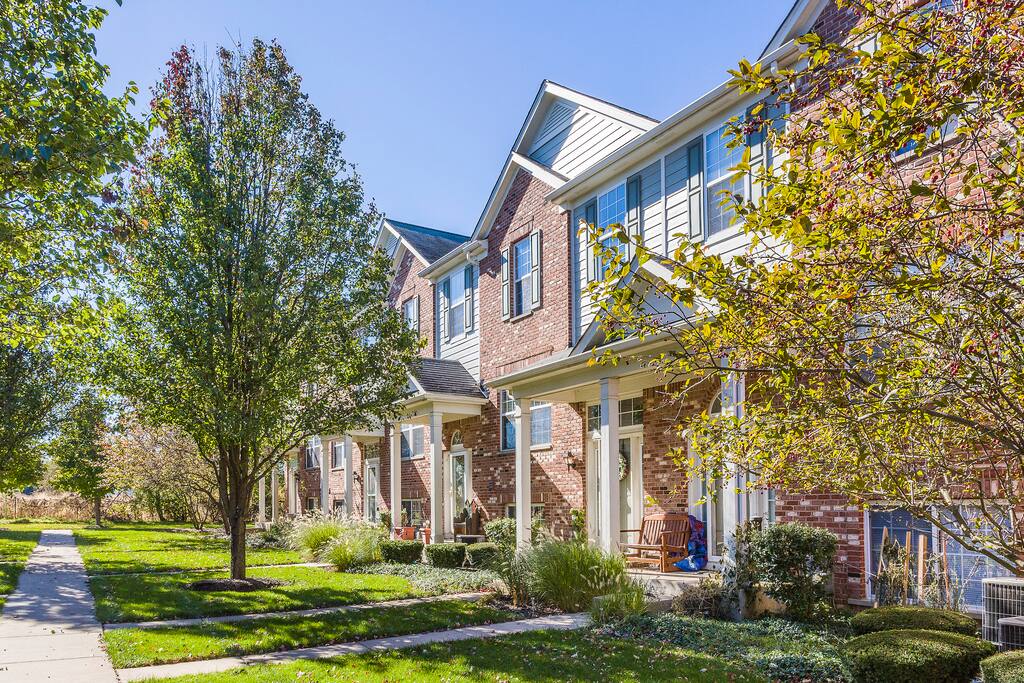 Front View of Townhomes (Optional Garage Available in Rear)