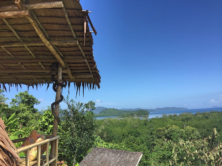 The view from The Hut. Jungle bar restaurant & hut