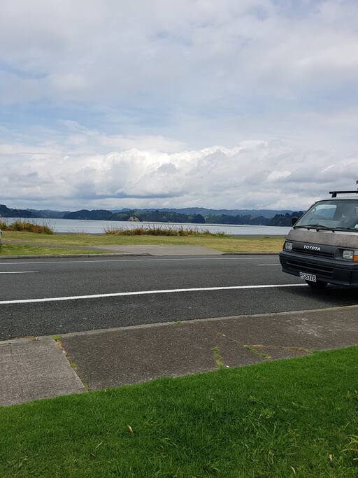 Harbour across road