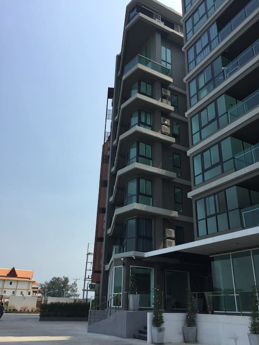 Condo is located just exactly cross a beach.