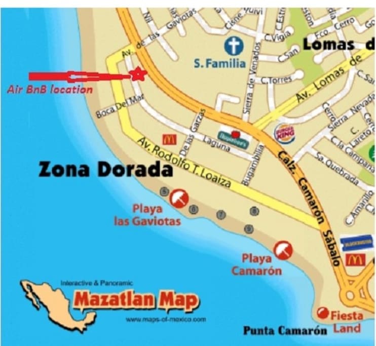 Almost on the beach, 1 block away!