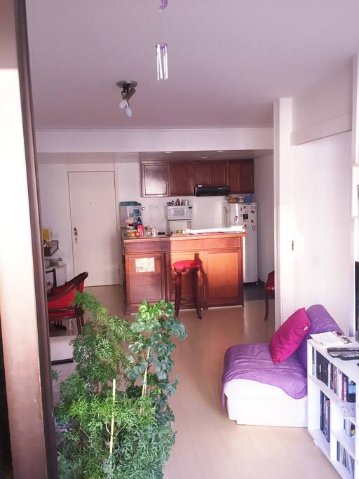 sala com cozinha americana