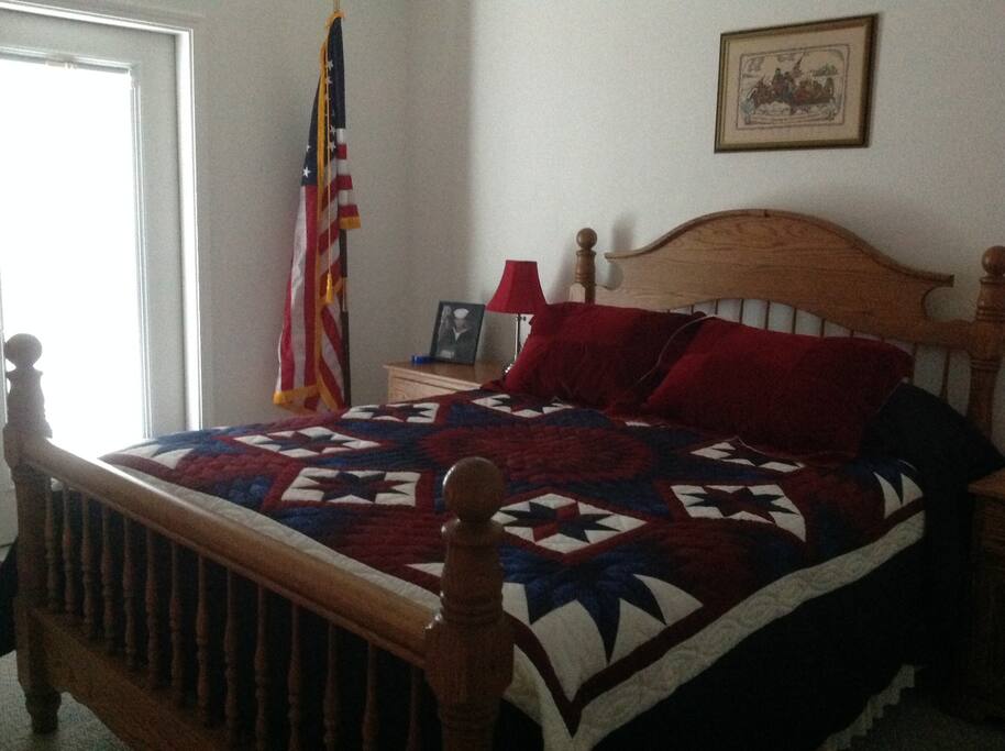 American room with private outside entrance and entrance to shared space.